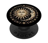 Vintage Celestial Sun Moon Spiritual Harmony PopSockets PopGrip Adesivo