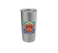 Vintage Cerberus Mitologia Greca Amante Tre Teste Cane Mito Bicchiere termico in acciaio inox doppia parete