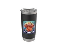 Vintage Cerberus Mitologia Greca Amante Tre Teste Cane Mito Bicchiere termico in acciaio inox doppia parete