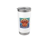 Vintage Cerberus Mitologia Greca Amante Tre Teste Cane Mito Bicchiere termico in acciaio inox doppia parete
