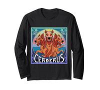 Vintage Cerberus Mitologia Greca Amante Tre Teste Cane Mito Maglia a Manica