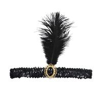 Vintage Cerchietto con Piume Copricapo Vintage con Piume Arcobaleno Accessori Anni 20 Glitter Bambina Hair Band Fascia X Donna Fiorellini per Bambina Hair Accessories for Women Acconciature Donna