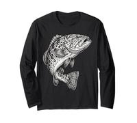 Vintage Cernia Pesca Pescatore Pescatore Maglia a Manica