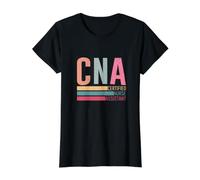 Vintage Certified Infermiera Assistente Assistente Infermieristica CNA Maglietta con Stampa Grafica Economica, Donna, Nero, S