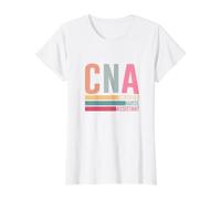 Vintage Certified Infermiera Assistente Assistente Infermieristica CNA Maglietta con Stampa Grafica Economica, Donna, Bianco, L