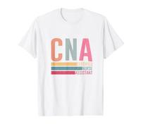 Vintage Certified Infermiera Assistente Assistente Infermieristica CNA Maglietta con Stampa Grafica Economica, Uomo, Bianco, L