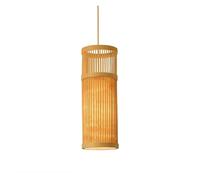 Vintage Chandelier Wooden Hanging Lamp 1-Light Industrial Handmade Lampshade, Transitional Adjustable Dining Living Room Kitchen Foyer Bedroom Hallway(D,18 * 40cm)