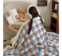 Vintage Checkered Throw Blanket, Fall Winter Thick Washable Plaid Decor Blanket, Soft Comfortable Reversible Plush Warm Throw for Bed,Sofa,Couch,Living Room,Dorm Essentials