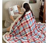 Vintage Checkered Throw Blanket, Fall Winter Thick Washable Plaid Decor Blanket, Soft Comfortable Reversible Plush Warm Throw for Bed,Sofa,Couch,Living Room,Dorm Essentials