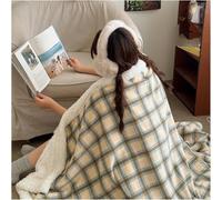 Vintage Checkered Throw Blanket, Fall Winter Thick Washable Plaid Decor Blanket, Soft Comfortable Reversible Plush Warm Throw for Bed,Sofa,Couch,Living Room,Dorm Essentials