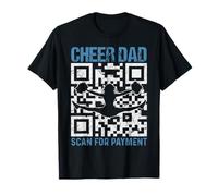 Vintage Cheer Papà Scansione Per Pagamento Divertente Cheerleading Papà Maglietta