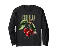 Vintage Cherry Tropical Flavor Organic Fruit Arte Botanica Maglia a Manica