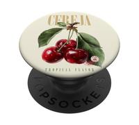 Vintage Cherry Tropical Flavor Organic Fruit Arte botanica PopSockets PopGrip Adesivo