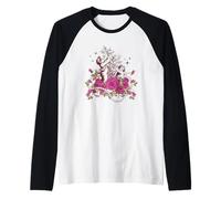 Vintage Cherubs Rose Garden Romance Maglia con Maniche Raglan