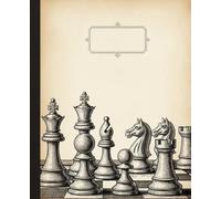Vintage Chess Pieces Composition Notebook: A Classic Strategy Game Journal with Antique Engraving Art | Notebook for Chess Players, Club Members, and Students