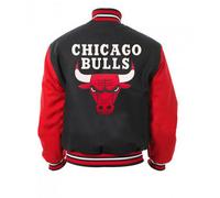 Vintage Chicago Tori Letterman Varsity Bombardiere NBA Rosso e Nero Lana Sport