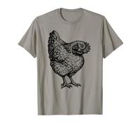 Vintage Chicken Illustration Farm Animal Poultry Art Maglietta