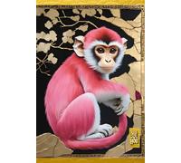 VINTAGE CHINESE ZODIAC SIGN Monkey *JOURNAL NOTEBOOK DIARY SKETCH BOOK* Year of the Horoscope Animal Asian Folklore Art Women Men Teen GIFT: Artist ... SUPPLY֎Homeschool College Ivy University