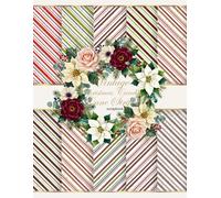 Vintage Christmas Candy Cane Distress Stripes Scrapbook Paper: 20 Double-Sided Decorative Pages for Holiday Scrapbooking, Mixed Media, Origami, Collage, Decoupage