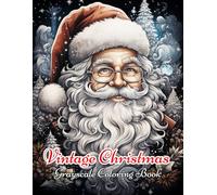 Vintage Christmas Grayscale Coloring Book: Relaxing Vintage Holiday Scenes.