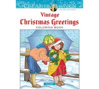 Vintage Christmas Greetings Adult Coloring Book