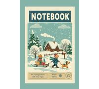 Vintage Christmas Notebook for Children, Lined Journal, Hardcover, 6" x 9", 120 Ruled Pages: Lovely Gift for Friends and Family, Timeless, Perfect for ... Ideas, Journaling, Creative Writing, Planning