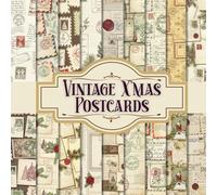 Vintage Christmas Postcard Scrapbook Paper Craft Pad: 18 Rustic Designs, 36 Double-Side Sheets Printed on 8.5"x8.5" Size Paper. Great For X'mas Card ... Collage, Cardstock, DIY Project Etc