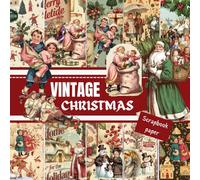 VINTAGE CHRISTMAS SCRAPBOOK PAPER: This is a double sided craft paper, used in DIY junk journals, EPHEMERA, ORIGAMI, DECOUPAGE, MIXED MEDIA ART, Collage