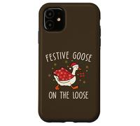Vintage Christmas Silly Goose on the Loose, Xmas Custodia per iPhone 11