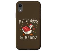 Vintage Christmas Silly Goose on the Loose, Xmas Custodia per iPhone XR