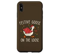 Vintage Christmas Silly Goose on the Loose, Xmas Custodia per iPhone XS Max