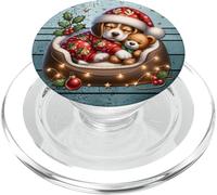 Vintage Christmas Sleeping Dog For Men Retro Beagle Dad PopSockets PopGrip per MagSafe