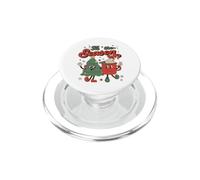 Vintage Christmas Tis The Season Christmas Tree Coffee Latte PopSockets PopGrip per MagSafe