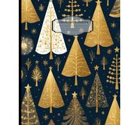 Vintage Christmas Tree Composition Notebook: For Teens And Adults, Students And Teachers... | 7.5 x 9.25 | 100 Wide Ruled Pages