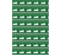 Vintage Christmas Truck Notebook 400 Pages Blank Journal for Writing, Sketching & Holiday Notes | Rustic Green Farm Truck & Snowflake Cover