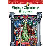 Vintage Christmas Windows Coloring Book