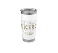 Vintage Cicerone Illinois Bicchiere termico in acciaio inox doppia parete