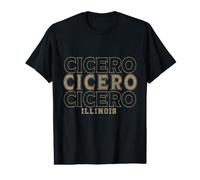 Vintage Cicerone Illinois Maglietta con Stampa Grafica Economica