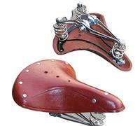 VINTAGE CLASSIC BROWN MOCK LEATHER BICYCLE BIKE CYCLING SADDLE SEAT COMFORT by eighty eight Marrone sella per bici modello tipo Brooks (non è Brooks