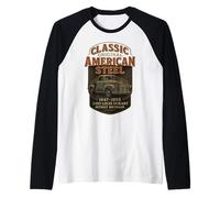 Vintage Classic Originale American Old Pickup Truck Anni '40 Auto Maglia con Maniche Raglan