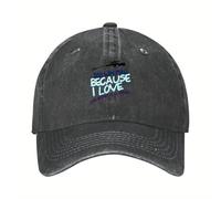 Vintage classico 300 Win Mag perché amo le relazioni a distanza - Cappellino da baseball in poliestere resistente per gli appassionati di attività all'aperto, elegante H nero resistente confortevole
