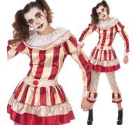 Vintage Clown Costume Donna Halloween Costume Spaventoso Penny Carnevil