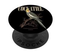 Vintage Cockatiel Bird Watching Art Natura Amore Uccelli PopSockets PopGrip Adesivo