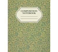 Vintage Composition Notebook - Retro Green - College Ruled, 110 Pages, 7.5 x 9.25 in: Retro marbled cover • Ruled journal for school, writing & journaling