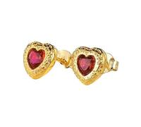 Vintage con rubino creato in laboratorio a forma di cuore da 1,4 ct