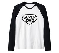 Vintage Cool Super Dad Novelty Graphic Tees - & Cool Designs Maglia con Maniche Raglan