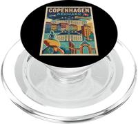 Vintage Copenaghen Danimarca Viaggio Souvenir Città Turistica Regalo PopSockets PopGrip per MagSafe