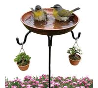 Vintage Copper Bird Bath, Metal Basin, 32.3-Inch Stake with Weatherproof Build, Decorative Birdbath, Durable Rust-Resistant Finish with Vintage Design, Garden Ornament for Yard and Patio