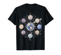 Vintage Corpi Celesti Pianeti Spazio Esterno Astronomia Maglietta