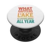 Vintage Cosa Succede Al Lago Tutto L'anno Ride PopSockets PopGrip Adesivo